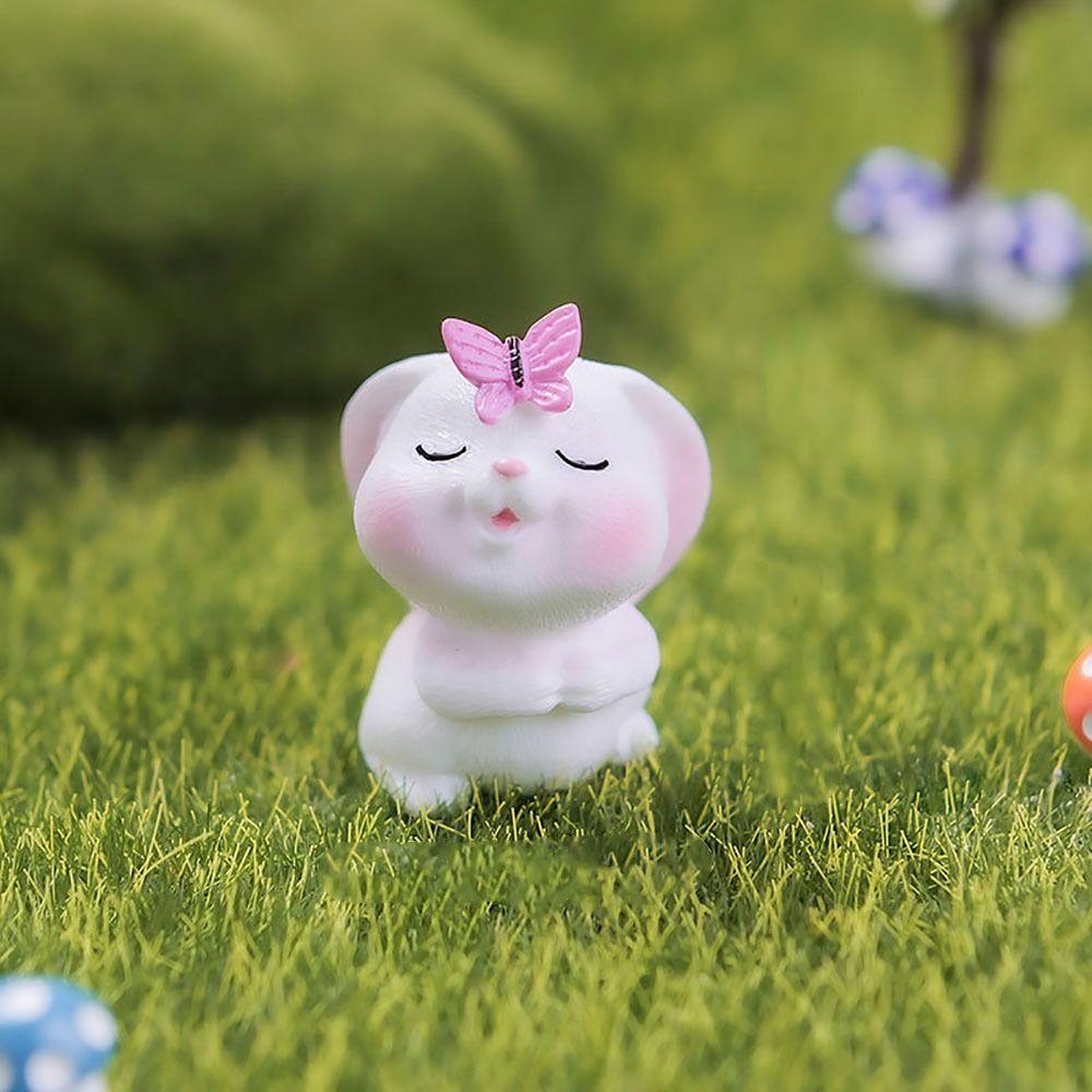 Мультяшная Миниатюрная Фигурка Кролика Миниатюрная Миниатюрная Смоляная Зайчиха Подарок Морковь Статуэтка Зайчика 3
