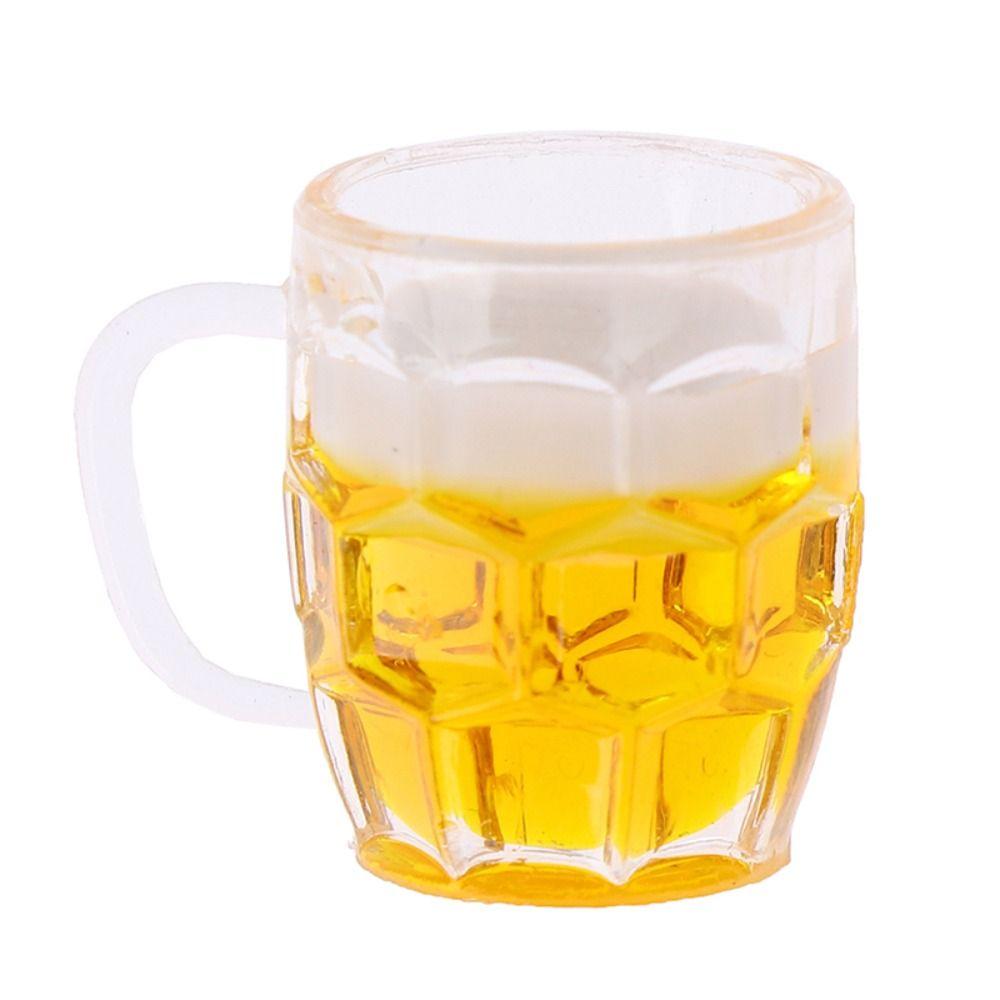 Миниатюрная сцена Модель кукольного домика Миниатюрная пивная кружка Миниатюрная пивная кружка Миниатюрная лимонная кружка Игрушка для напитков Mini Beer Cup Mug